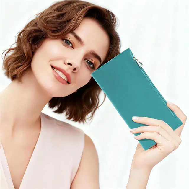 Alt view image 2 of 7 - Slim Wallet for Women, RFID Blocking Credit Card Holder