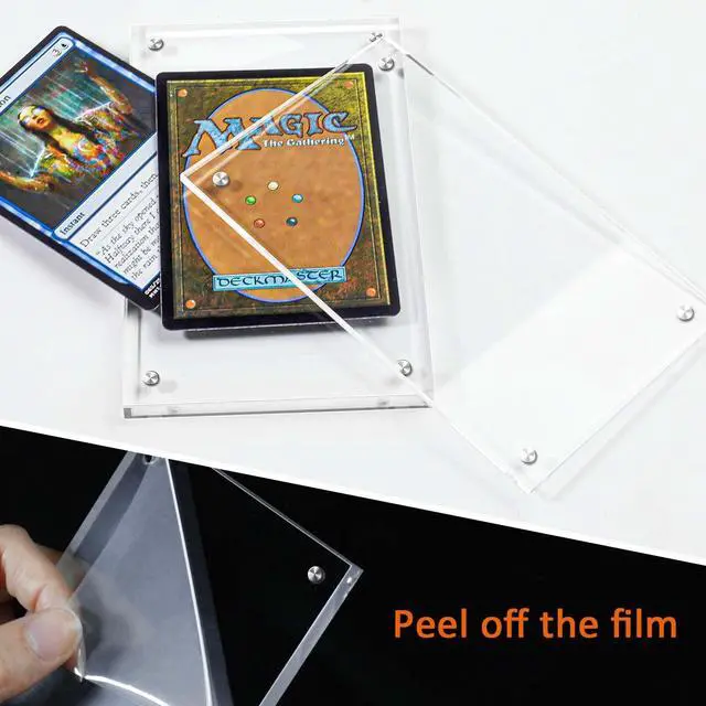 Alt view image 3 of 7 - Acrylic Card Frame, Magnetic Trading Card Display Frames Desktop Display - 2 Sets Clear