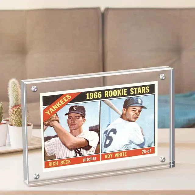 Alt view image 6 of 7 - Acrylic Card Frame, Magnetic Trading Card Display Frames Desktop Display - 2 Sets Clear