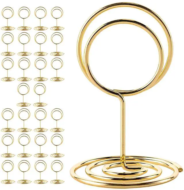 Main image of 26 Pieces Gold Table Number Holders - Place Card Holders & Table Number Stands for Wedding Decor, Centerpieces for Tables, Multi-Use Card Holders for Parties/Birthdays/Restaurants