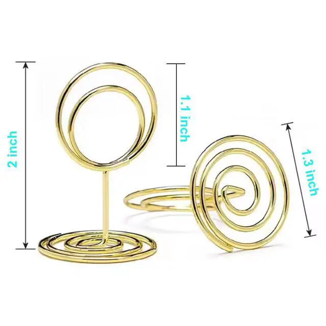Alt view image 2 of 6 - 26 Pieces Gold Table Number Holders - Place Card Holders & Table Number Stands for Wedding Decor, Centerpieces for Tables, Multi-Use Card Holders for Parties/Birthdays/Restaurants