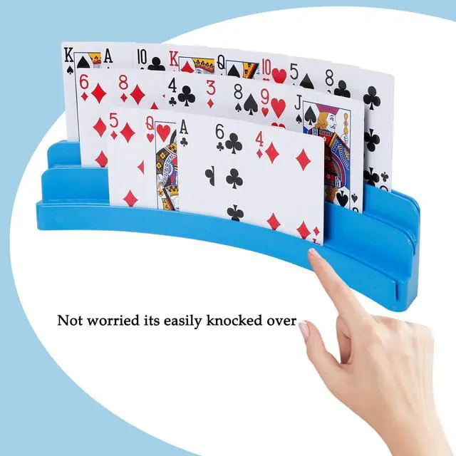 Alt view image 3 of 6 - 2 Pack Three-Layer Design Playing Cards HoldersPlaying Card Holder for Kids Adults Hands Free Card Holder for Family Card Game Nights Poker Parties