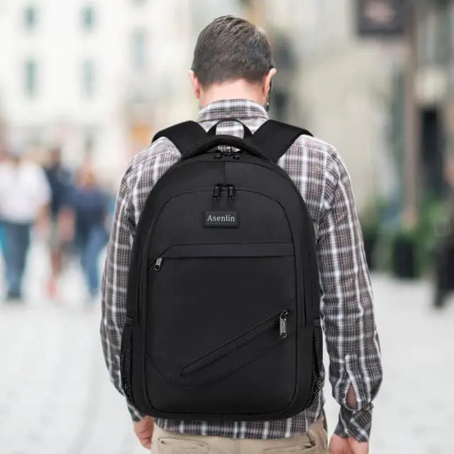 Alt view image 6 of 7 - Travel Laptop Backpack for Women & Men,Water Resistant Business Slim Sturdy Laptops Backpack with USB Charging Port,Fits 17.3 Inch Notebook College School Computer Bag-Black
