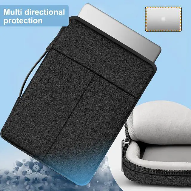 Alt view image 3 of 6 - Laptop Case 15.6-17 inch Slim Backpack with Straps & Small Bag Compatible with MacBook HP Dell Lenovo Asus Acer MSI Razer Samsung and Most 15 15.6 16 17 inch Notebooks -Black