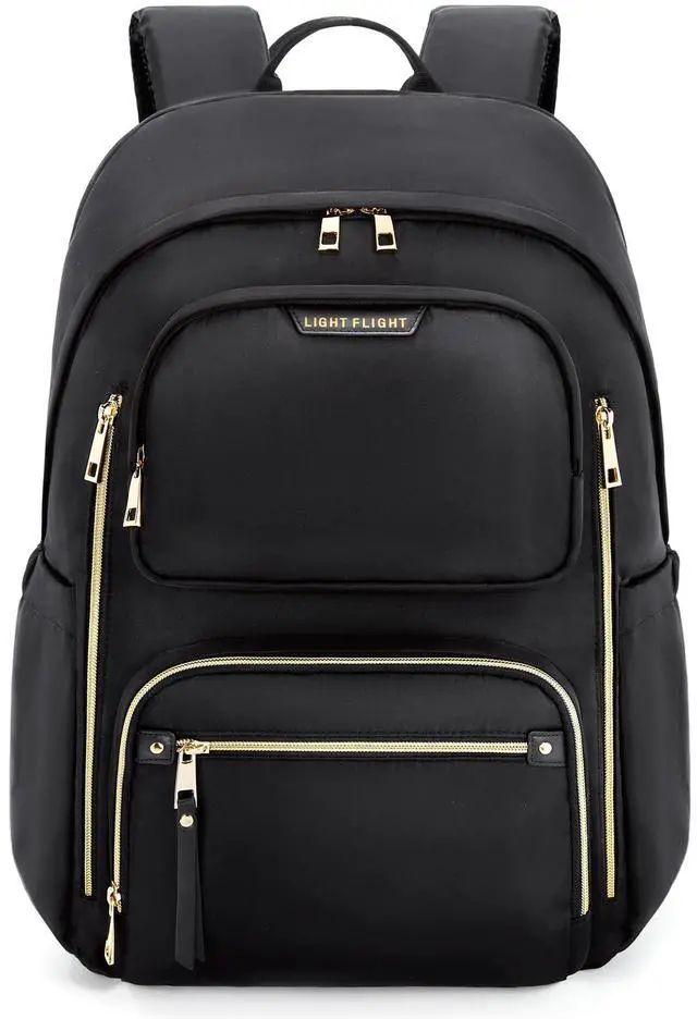 Main image of Women's Laptop Backpack Fit for 15.6 Inch for Travel Work Business College, Large Capacity Stylish Bookbag with USB Port and Water-Resistant for Daily Use,Black