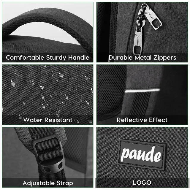 Alt view image 4 of 7 - Backpack for Men and Women,School Backpack for Teens,15.6 inch Laptop Backpack with USB Charging port for Business College Travel