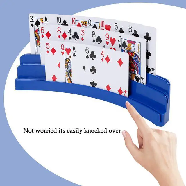 Alt view image 3 of 6 - 2 Pack Three-Layer Design Playing Cards HoldersPlaying Card Holder for Kids Adults Hands Free Card Holder for Family Card Game Nights Poker Parties