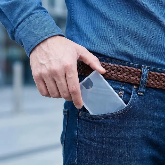 Alt view image 5 of 7 - 6 Pack Small Plastic Storage Containers Box, Plastic Business Name Card Holder, Slim Portable Clear Business Card Case for Men & Women, Clear Pocket Credit Card Case (3.9 x 2.5 x 0.4 inches)