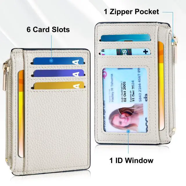 Alt view image 3 of 7 - Womens Credit Card Holder Wallet, Small Slim RFID Blocking Sleeve