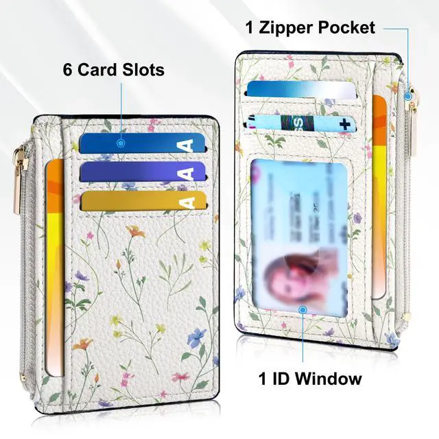 Alt view image 3 of 7 - Womens Credit Card Holder Wallet, Small Slim RFID Blocking Sleeve