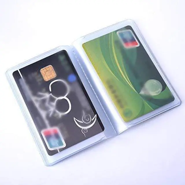 Alt view image 3 of 7 - 2 Pieces Plastic Wallet Insert Credit Card Holder with 10 Page 20 Slots and 10 Page 10 Slots, 9.5 x 6.5 cm, Transparent