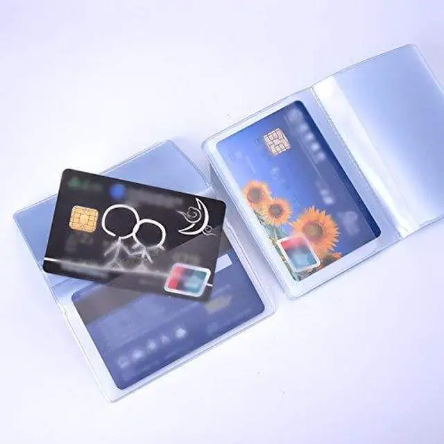 Alt view image 6 of 7 - 2 Pieces Plastic Wallet Insert Credit Card Holder with 10 Page 20 Slots and 10 Page 10 Slots, 9.5 x 6.5 cm, Transparent