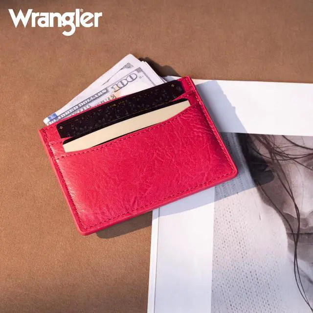 Alt view image 5 of 6 - X Wrangler Card Wallets for Women RFID Blocking Minimalist Pink Card Holder Womens Small Pocket Wallet