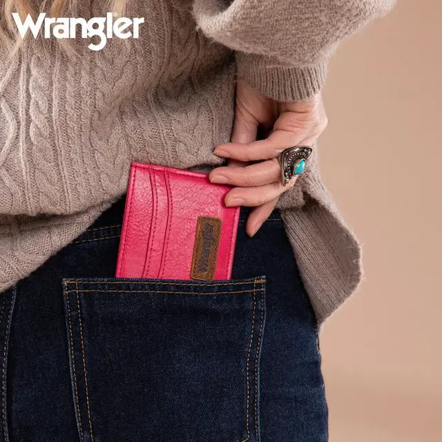 Alt view image 4 of 6 - X Wrangler Card Wallets for Women RFID Blocking Minimalist Pink Card Holder Womens Small Pocket Wallet
