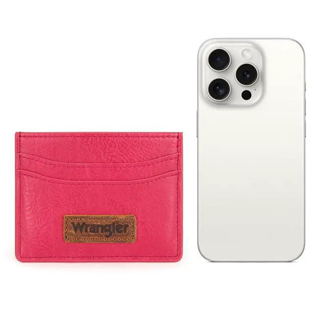Alt view image 6 of 6 - X Wrangler Card Wallets for Women RFID Blocking Minimalist Pink Card Holder Womens Small Pocket Wallet