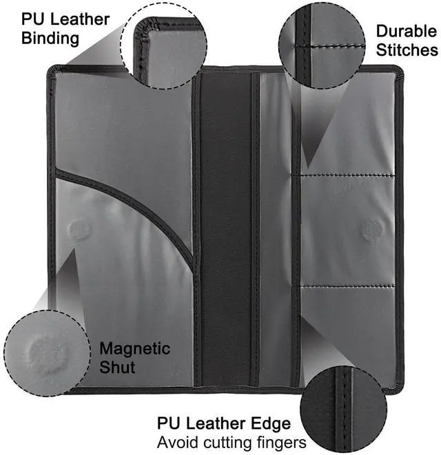 Alt view image 3 of 7 - Premium Car Registration & Insurance Card Holder, Black