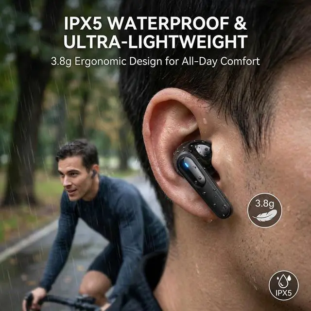 Alt view image 5 of 6 - Wireless Bluetooth Earbuds, Bluetooth 5.3, 20-Hour Battery Life, Hi-Fi Stereo Sound, LED Digital Display, Waterproof Design, Suitable for Phones, Work, and Various scenarios.
