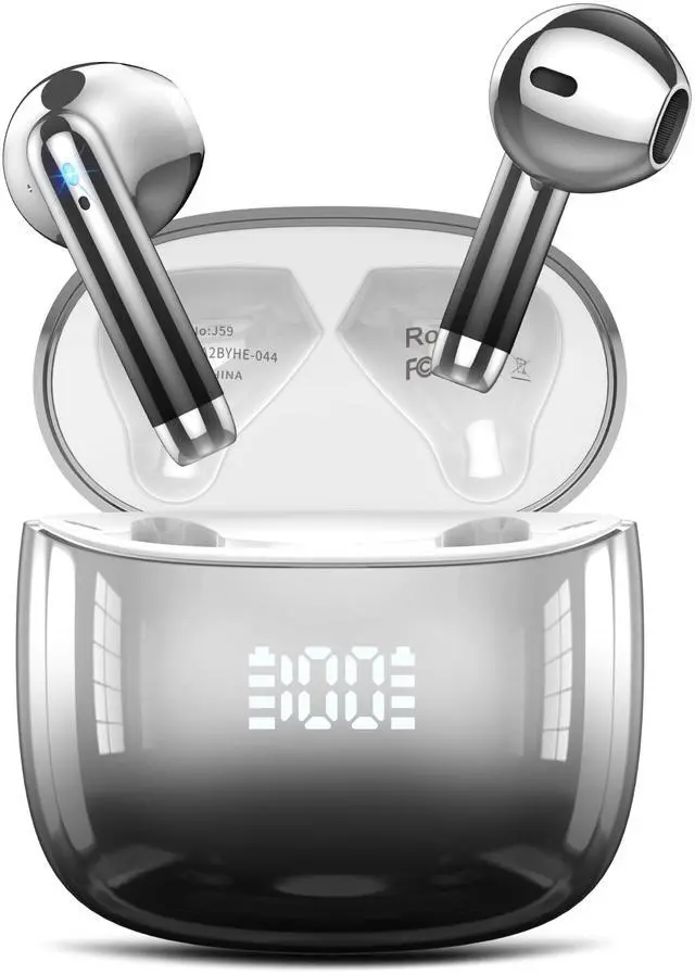 Main image of Wireless Earbuds, Bluetooth Headphones 48H Playtime Ear Buds with LED Power Display, IPX7 Waterproof Bluetooth 5.4 Earphones in-Ear Earbuds with 4 Mic for Android iOS Cell Phone Laptop (Black)