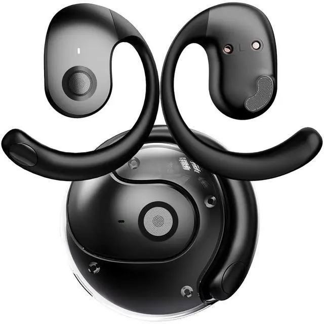Main image of NEW Ultra Bone Conduction Earphones Open Earbuds with Immersive Audio Clear Call,Wireless Bluetooth Ear buds Stable Fit,Robust Bass,Sweat-Proof Sport Open-Ear Headphones with Mic,48H Playtime (Black)