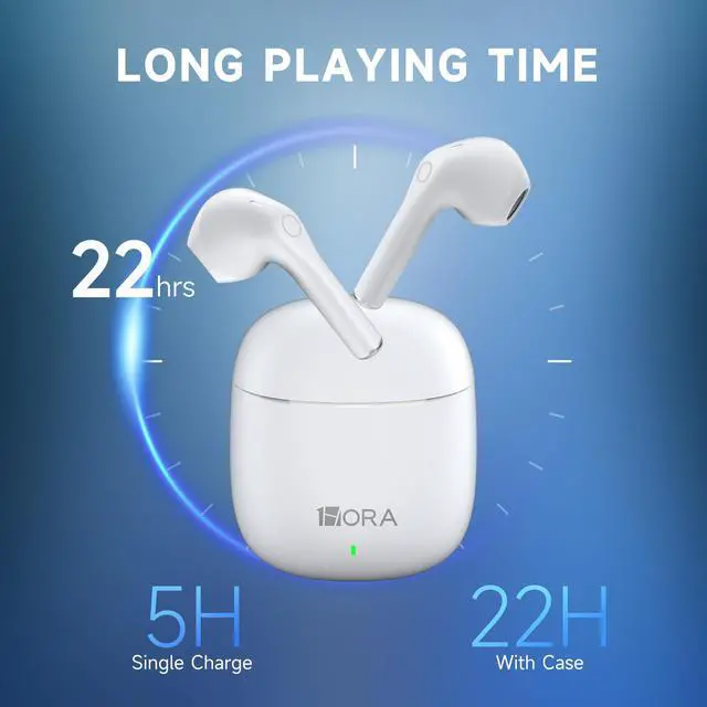 Alt view image 2 of 6 - Wireless Earbuds Bluetooth 5.3 Headphones (White)