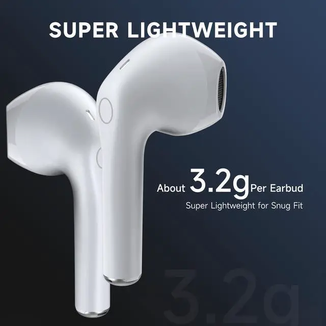 Alt view image 6 of 6 - Wireless Earbuds Bluetooth 5.3 Headphones (White)