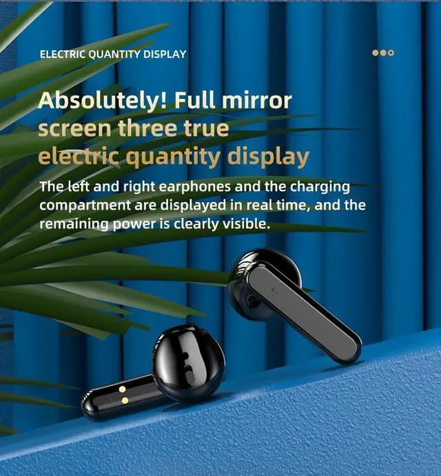 Alt view image 5 of 7 - Wireless Earbuds, Bluetooth 5.4 Headphones Sport, Ear Buds with Noise Cancelling 50H Playtime Wireless Earphone LED Display IP7 Waterproof Headset for Workout/Gym, Black