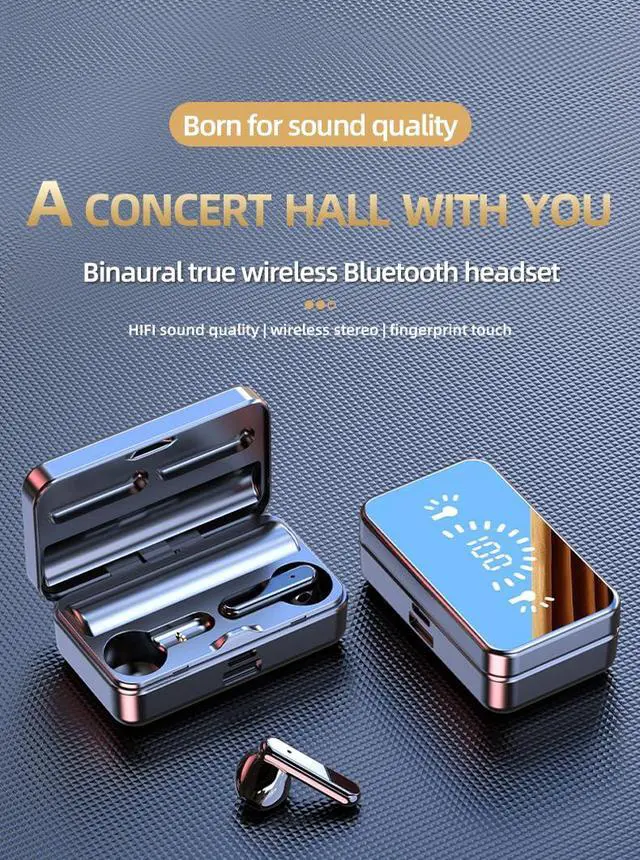 Alt view image 7 of 7 - Wireless Earbuds, Bluetooth 5.4 Headphones Sport, Ear Buds with Noise Cancelling 50H Playtime Wireless Earphone LED Display IP7 Waterproof Headset for Workout/Gym, Black