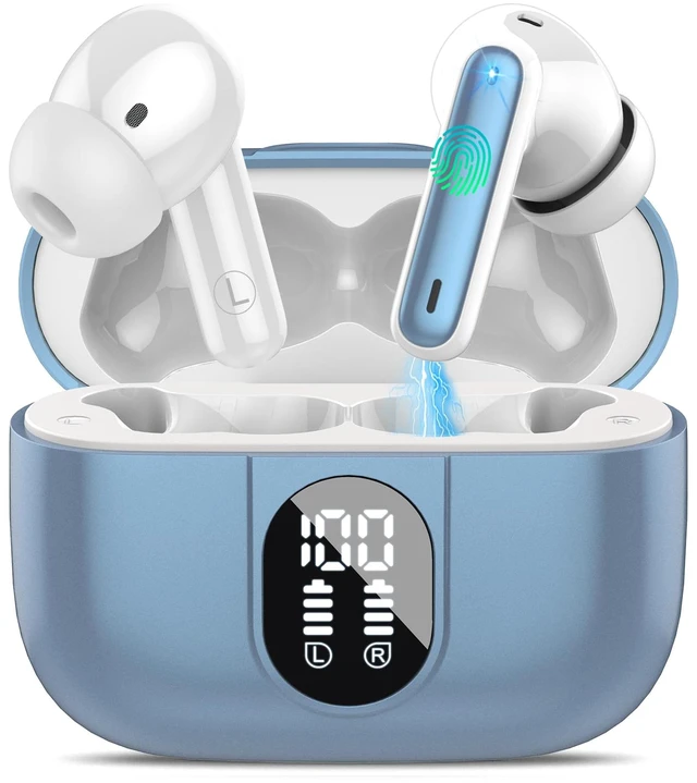 Main image of Wireless Earbuds 2024 Bluetooth 5.3 Headphones HiFi Stereo, 40H Playtime in-Ear Earbud, Bluetooth Earbuds with LED Power Display, IP7 Waterproof Wireless Earphones Sport Headset for Android iOS