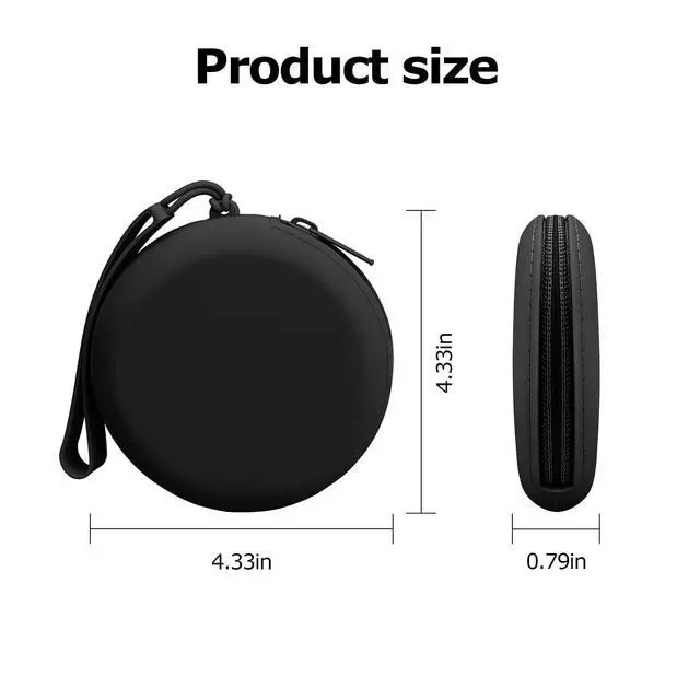 Alt view image 2 of 7 - Silicone Bag Suitable for AirPods Charging Case Cover Holder, Headphone Case Tech Pouch Organizer for Accessories with Cable Management, Earbud Case & Coin Purse for Travel, Black