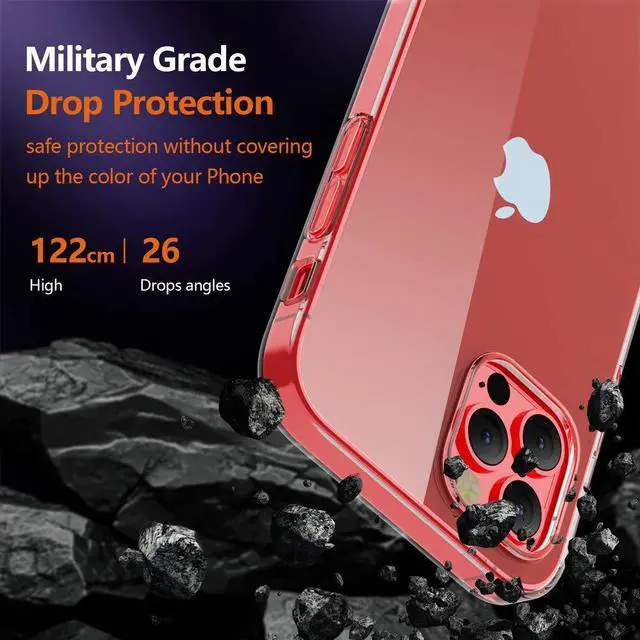 Alt view image 5 of 7 - Clear Case for iPhone 12, Slim Thin Soft Skin Silicone Flexible TPU Rubber Gel Lightweight Shockproof Anti-Scratch Protective Case Cover for iPhone 12 Pro,Crystal Clear