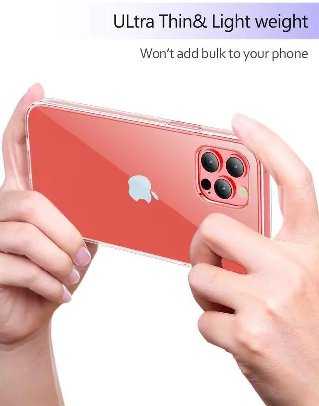 Alt view image 7 of 7 - Clear Case for iPhone 12, Slim Thin Soft Skin Silicone Flexible TPU Rubber Gel Lightweight Shockproof Anti-Scratch Protective Case Cover for iPhone 12 Pro,Crystal Clear