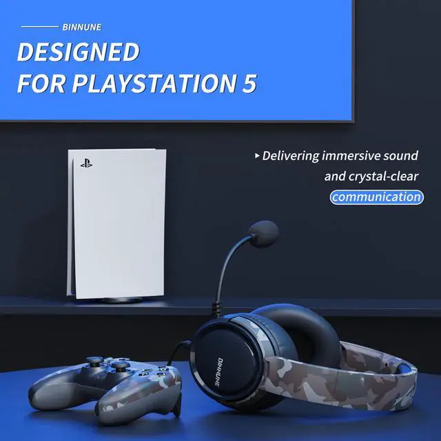 Alt view image 2 of 7 - Gaming Headset with Mic for PS4 PS5 Xbox Series X|S Xbox 1 PC NS, Wired Gaming Headphones with Microphone for PS 4|5 Xbox1