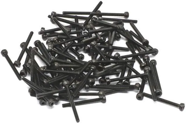 Alt view image 2 of 4 - 100 Pcs M2 x 20mm Thread Pitch 0.4 mm Alloy Steel 12.9 Grade Hex Socket Head Cap Screws Bolts Kit, Black Oxide Finish