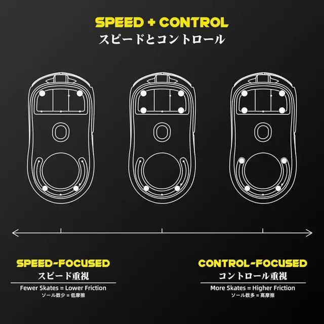 Alt view image 7 of 7 - Mouse Skates for Glass Mousepads | High-Density UHMW-PE | Universal Round Dots 6.5mm 40pcs | Ultra-Control Glide | High Wear Resistance | Silent Design | Rounded Polished (C-1 Black)