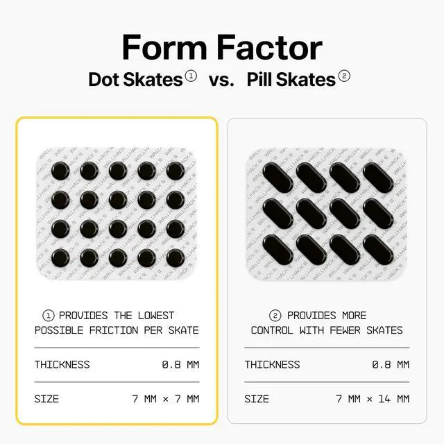 Alt view image 6 of 7 - UHMW-PE Dot Silent Mouse Skates | Premium Universal Skates for Gaming Mice | Ultra-Smooth Glide on Cloth & Glass Pads | Customize Speed & Control | Fast, Easy to Apply | Black 7mm x 7mm