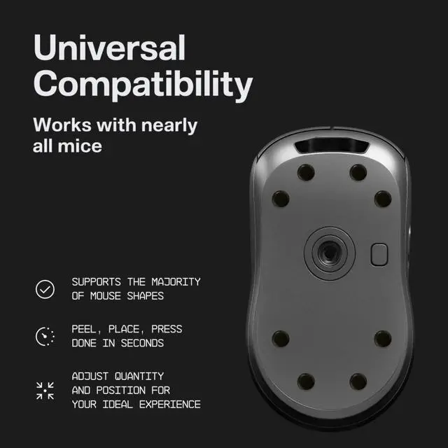 Alt view image 6 of 7 - PTFE Dot Mouse Skates | Premium Universal Skates for Gaming Mice | Ultra-Smooth Glide on Cloth & Glass Pads | Customize Speed & Control | Fast, Easy to Apply | Black 7mm x 7mm