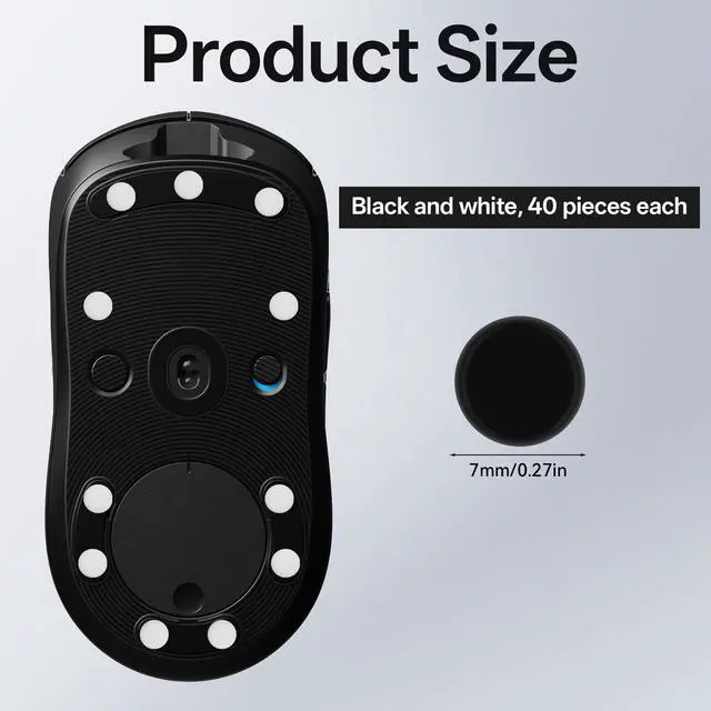Alt view image 3 of 7 - Speed Mouse Skates, 80 PCS 7 X 7mm PTFE Dot Mouses Skates Universal Smooth Mouse Skate for Cloth Mouses Pads & Glass Mousepads Quiet Use, Customize Speed & Control Abrasion Resistance