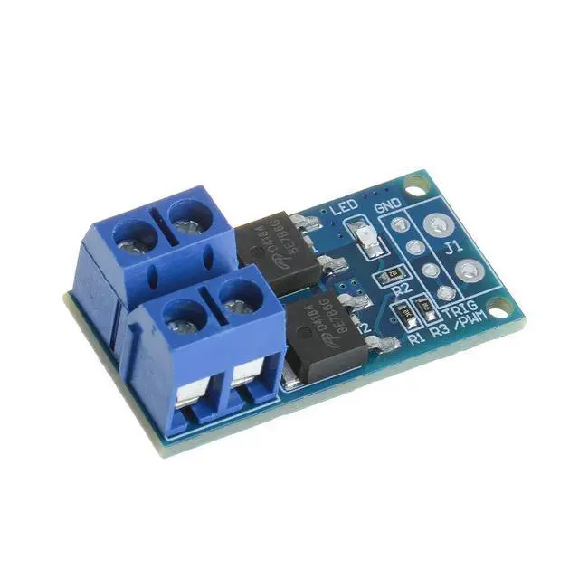 Alt view image 3 of 7 - 5PCS DC 5V-36V 15A(Max 30A) 400W Dual High-Power MOSFET Trigger Switch Drive Module 0-20KHz PWM Adjustment Electronic Switch Control Board Motor Speed Control Lamp Brightness Control