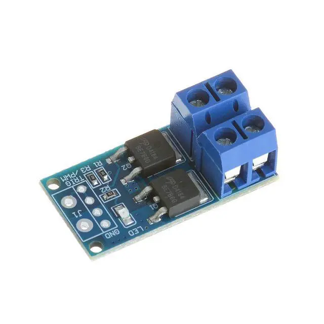 Alt view image 4 of 7 - 5PCS DC 5V-36V 15A(Max 30A) 400W Dual High-Power MOSFET Trigger Switch Drive Module 0-20KHz PWM Adjustment Electronic Switch Control Board Motor Speed Control Lamp Brightness Control