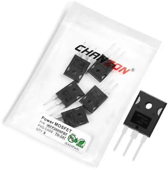 Main image of IRFP260NPBF TO-247 NMOS MOS N-Channel Power MOSFET Transistor, High Dissipation and Current (Pack of 5pcs)