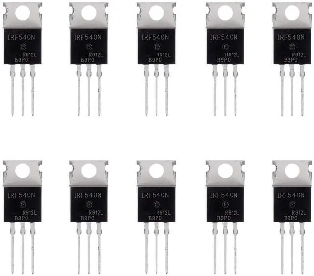 Main image of IRF540 MOSFET Transistors IRF540N 33A 100V N-Channel Power MOSFET TO-220AB (Pack of 10)
