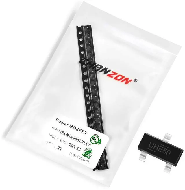 Main image of IRLML6344TRPBF SOT-23 NMOS MOS N-Channel Power MOSFET Transistor, Surface Mounted Device (Pack of 20pcs)