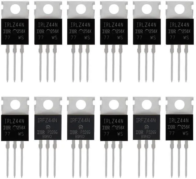 Main image of 12Pcs IRLZ44N IRLZ44 MOSFET Transistors 47A 55V IRLZ44NPBF Threshold Voltage Logic Level Mosfet 47 Amp 55 Volt N-Channel MOS Field Effect Transistor