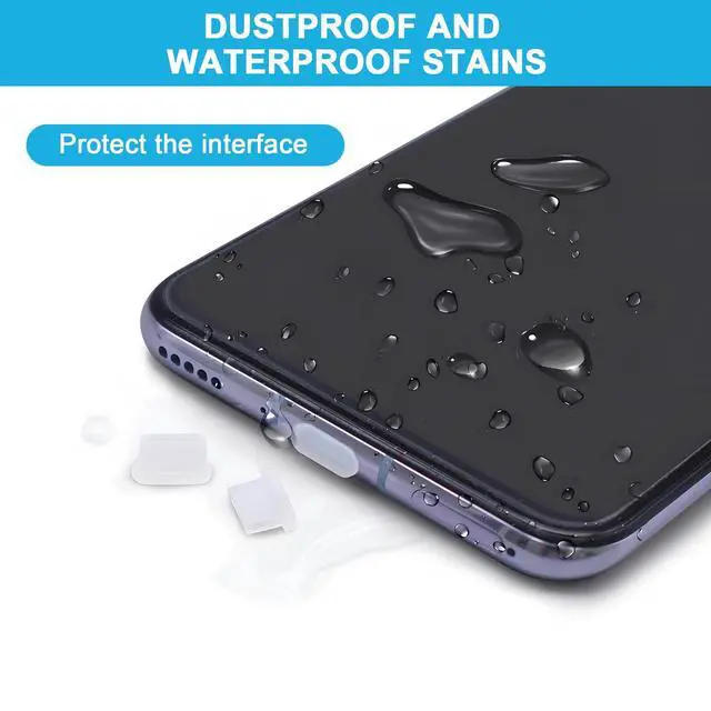 Alt view image 6 of 7 - 70 Pcs USB Anti Dust Cover Plugs, Silicone Male and Female Cap Port Protector, Anti Dust Cover Protector Plugs Cap for USB A Micro USB Type C Lightning Ports (8 Types with 2 Brushes)