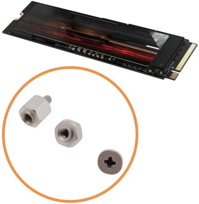 Alt view image 2 of 7 - 2 Sets SSD Spacer Screw Set Compatible with ASUS 13020 M.2 SSD