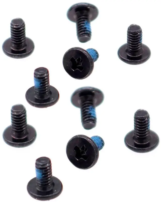 Main image of Deal4GO 10-Pack M2 x 4 mm Replacement Phillips Flat Head Screw w/Nickel Plated for Laptop M.2 SSD Heatsink Screws (Black)