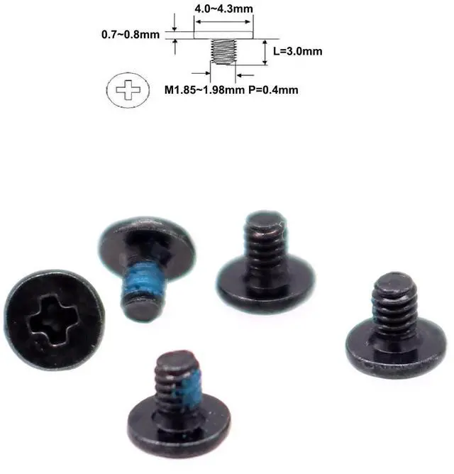 Alt view image 2 of 5 - Deal4GO 10pcs M2x3 mm Phillips Screw Nickel Replacement for Laptop PC M.2 SSD Heatsink Cooling Fan Switch mSATA (Black)