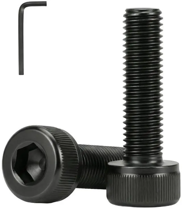 Main image of M2 x 8mm(50 Pack) Hex Socket Head Cap Screws Bolts, Black Oxide 304 Stainless Steel 18-8, Hex Drive, Bright Finish Fully Machine Thread