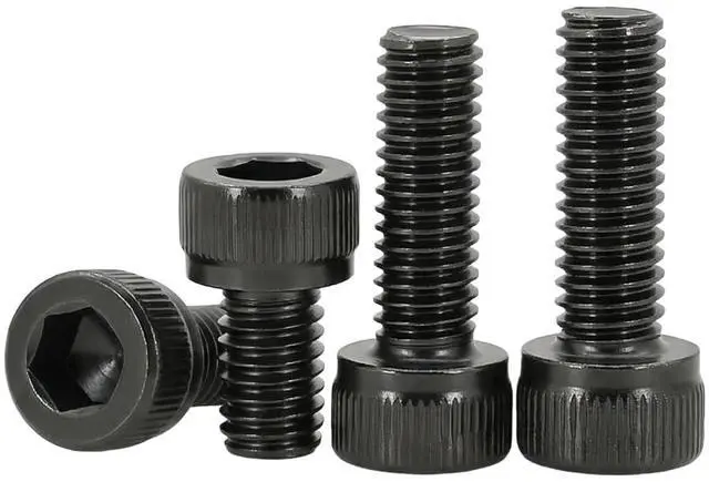 Alt view image 2 of 4 - M2 x 8mm(50 Pack) Hex Socket Head Cap Screws Bolts, Black Oxide 304 Stainless Steel 18-8, Hex Drive, Bright Finish Fully Machine Thread