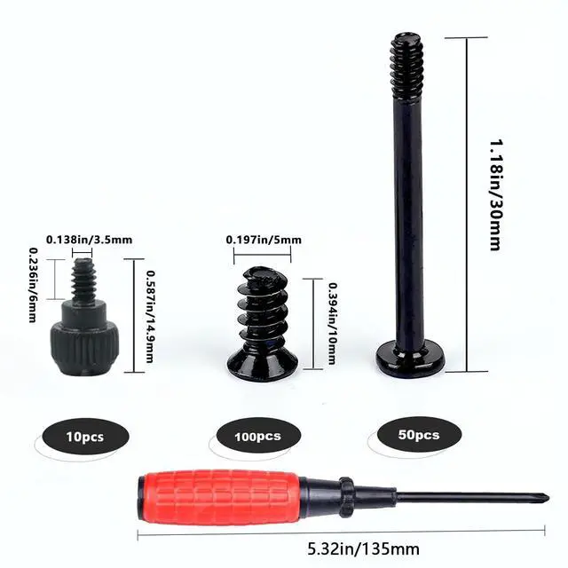 Alt view image 2 of 5 - Black 160Pcs Carbon Steel Computer Screws,PC Screws